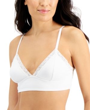 Photo 1 of Jenni on Repeat Wide Lace Bralette - Bright White - Size Small