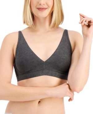 View 1 of Alfani Women’s Essential Unlined Bralette - Charcoal Gray - Size Small