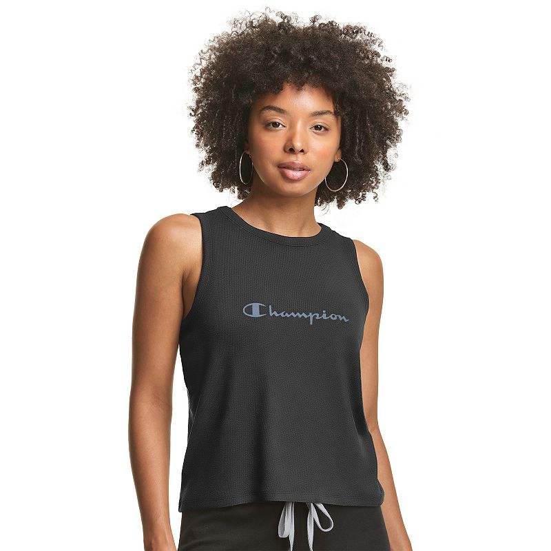 Photo 1 of Champion Sleep Crewneck Sleeveless Lounge Muscle Tank - Black - Size Medium