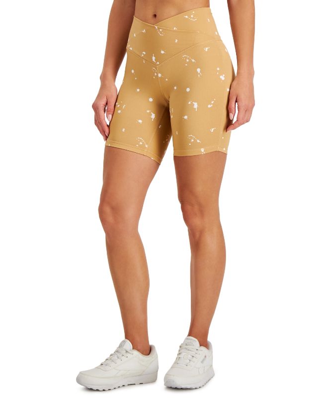 Photo 1 of Jenni on Repeat Crossband Bike Shorts - Splash Print - Size X-Large 