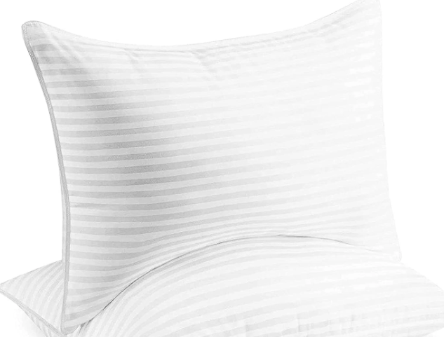 Photo 1 of Beckham Hotel Collection Single Bed Pillows Queen Size - Original Soft Down Alternative Pillow for Sleeping - Soft Support for Back, Stomach or Side Sleepers