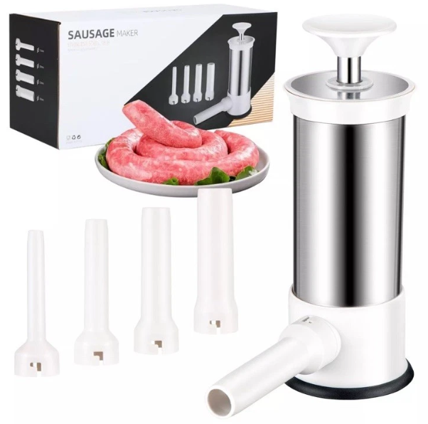 Photo 1 of Household Stainless Steel 18/8 Homemade Sausage-Maker Tool With 4 Stuffing Tubes