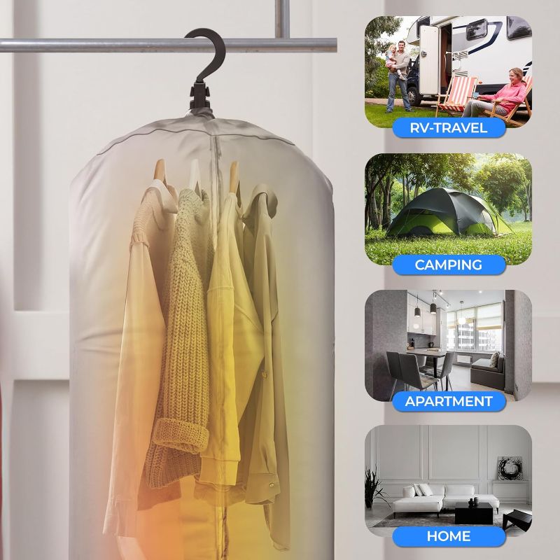 Photo 1 of SereneLife Electric Portable Clothes Dryer | 1000W Multi-Use Mini Heater & Aroma Diffuser for Home, Apartment, Dorm, Travel & RV Camping | Suitable for Drying Clothes, Dresses, Shoes, Hats & Gloves