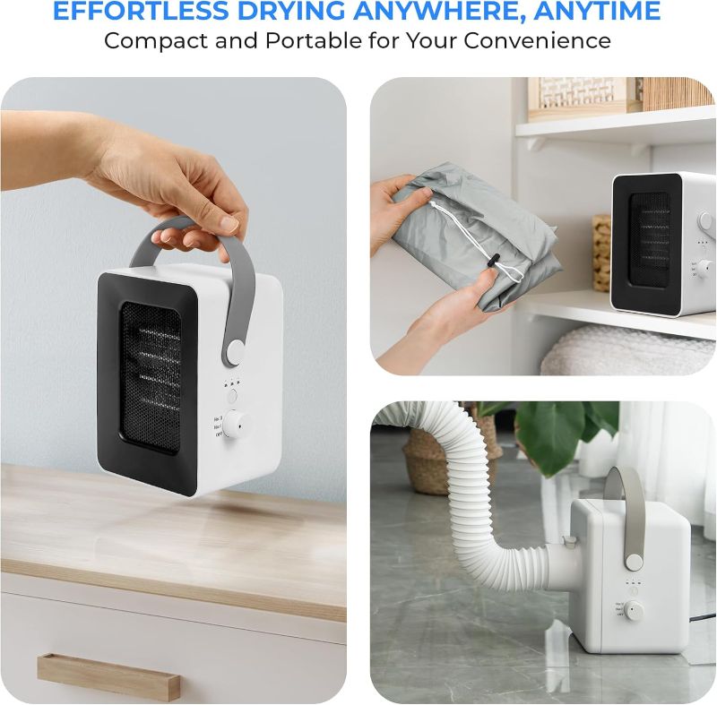 Photo 1 of SereneLife Electric Portable Clothes Dryer | 1000W Multi-Use Mini Heater & Aroma Diffuser for Home, Apartment, Dorm, Travel & RV Camping | Suitable for Drying Clothes, Dresses, Shoes, Hats & Gloves