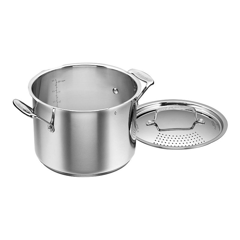 Photo 1 of Cuisinart 766S-22 6 Qt. Stainless Steel Pasta Pot W/Straining Cover Chef S-Classic-Stainless-Cookware-Collection 6-Quart