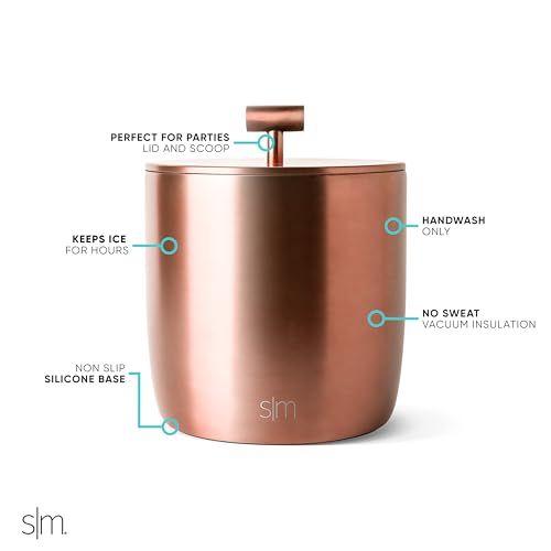 Photo 1 of Simple Modern Vacuum Insulated Ice Bucket with Lid and Scoop | for Cocktail, Champagne, Wine, Beer, & Hosting | Stainless Steel 100oz Capacity