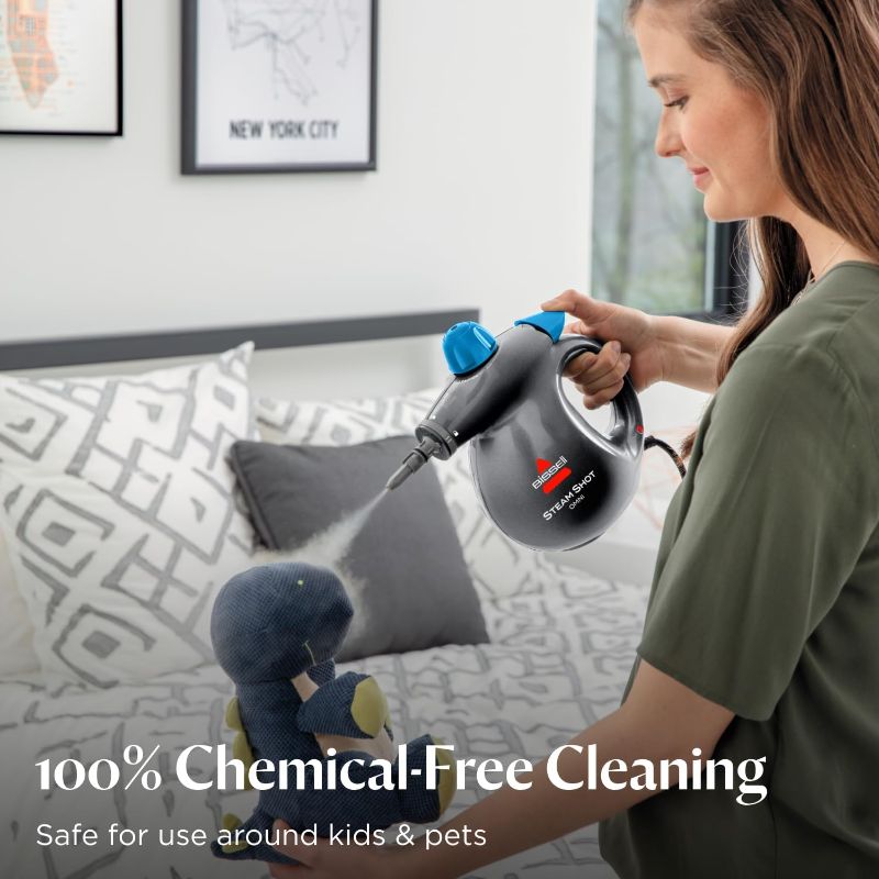 Photo 1 of BISSELL Steam Shot Omni Pressurized Handheld Multi-Surface Natural Portable Steam Cleaner with 7 tools for tile, grout, windows, bathrooms, kitchen