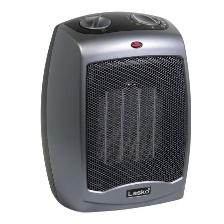 Photo 1 of Lasko 9 1500W Portable Ceramic Electric Space Heater with Tip-Over Gray