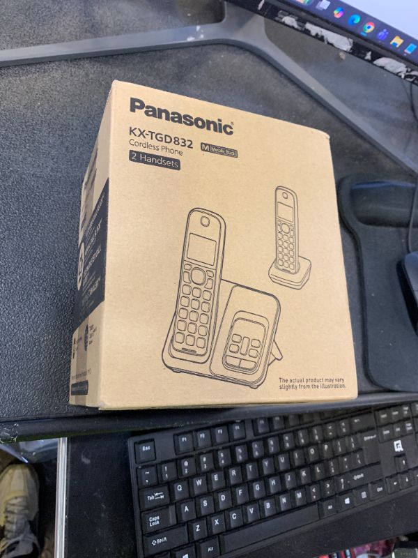 Photo 1 of Panasonic Cordless Phone with Answering Machine, Advanced Call Block, Bilingual Caller ID and Easy to Read High-Contrast Display, Expandable System