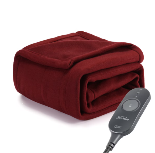 Photo 1 of Sunbeam 50"x60" Heated Throw Blanket 3 Heat Settings - Garnet Red