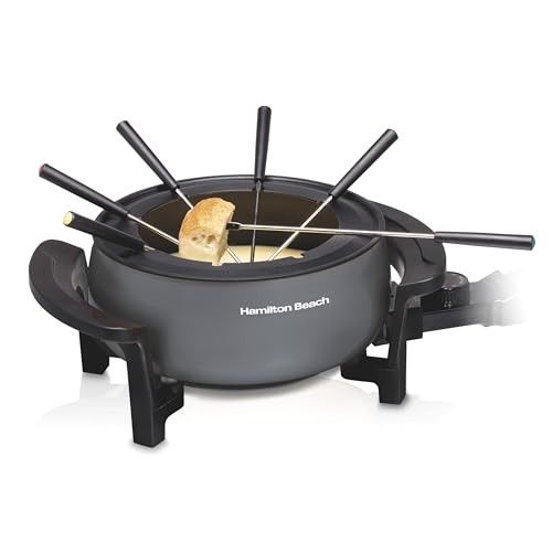 Photo 1 of 3 Quart Ceramic Cheese, Chocolate or Broth Fondue Pot with Fondue Forks