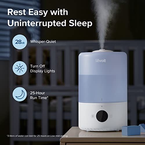 Photo 1 of LEVOIT Dual 200S Smart Humidifiers for Bedroom, Top Fill, Customize Humidity for Home, Baby Nursery & Plants with Humidistat, Essential Oil Diffuser
