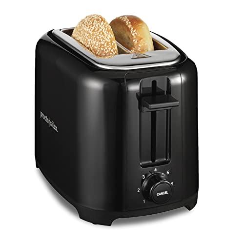 Photo 1 of Proctor Silex 2-Slice Toaster with Extra Wide Slots for Bagels, Cool-Touch Walls, Shade Selector, Toast Boost, Auto Shut-off and Cancel Button, Black