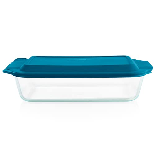 Photo 1 of Pyrex Deep 9X13-Inch Glass Baking Dish with Lid, Deep Casserole Dish, Glass Food Container, Oven, Freezer and Microwave Safe, Clear Container