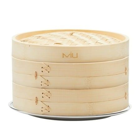 Photo 1 of MIU 10” 2-Tier Bamboo Steamer Basket