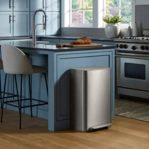 Photo 1 of Stainless Steel Kohler Step Trashcans-Rectangle or Semi-Round Kitchen Trashcan