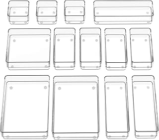 Photo 1 of Multi piece acrylic drawer organizer, assorted sizes