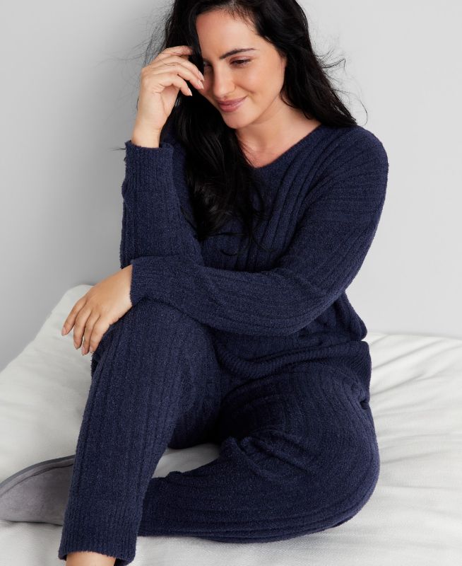 Photo 1 of State of Day Women's Indulge & Rest Chenille Packaged Loungewear - Size Medium - Navy Dawn (TOP ONLY)