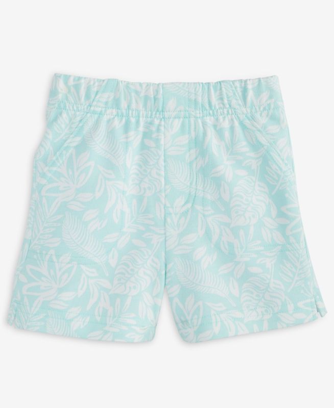Photo 1 of Baby Boys Tonal Leaf-Print Shorts - Mist Teal - Size 3-6 Months