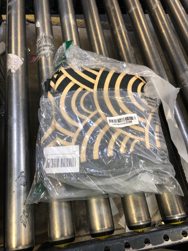 Photo 1 of 2-in-1 Curtain Split with black and yellow design