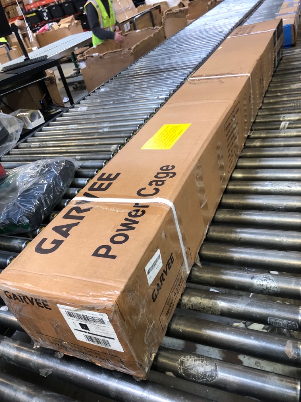 Photo 1 of GarveeLife Power Cage, Multi-Functional Power Racks for Home Gym with Cable Crossover System, 1600 LBS Weight Capacity Fitness Squat Rack for Strength Workout with More Training Attachment, Red