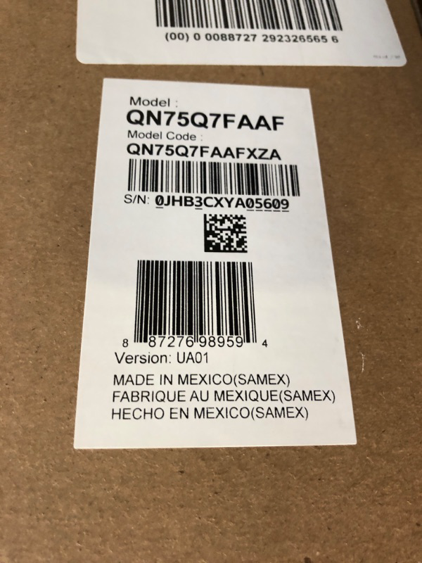 Photo 1 of *SEE CLERK NOTES* Samsung 75-Inch Class QLED Q7F Series Samsung Vision AI Smart TV (2025 Model, 75Q7F) Quantum HDR, Object Tracking Sound Lite, Q4 AI Gen1 Processor, 4K upscaling, Gaming Hub, Alexa Built-in