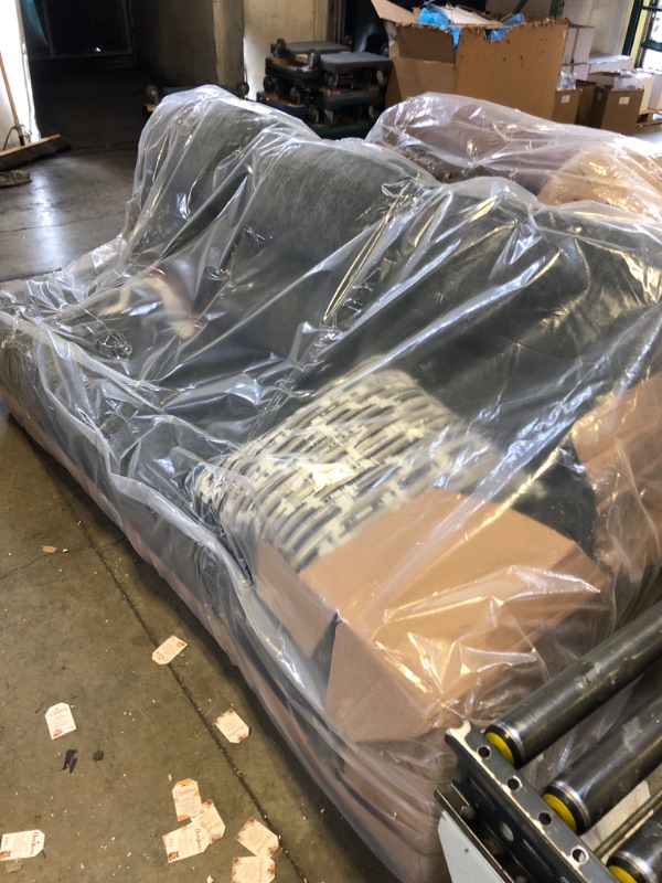 Photo 1 of 3 Seat Couch with 1 Pillow - Black-Grey Color/Fluffy