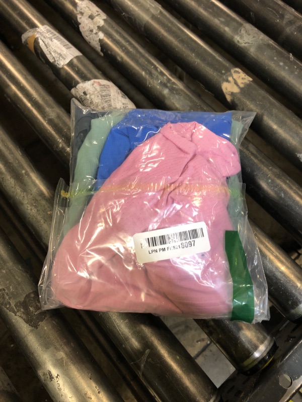 Photo 1 of Real Essentials 5 Pack: Women’s Breeze Tech Racerback Tank Top – Sleeveless Workout Athletic Running Shirt- Set 2, S