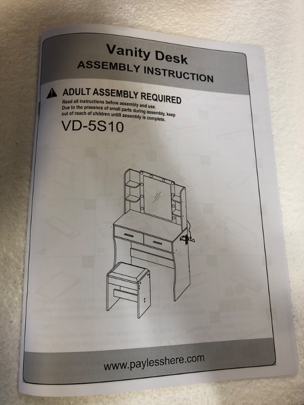 Photo 1 of (UNKNOWN DETAILS) Black Vanity Desk