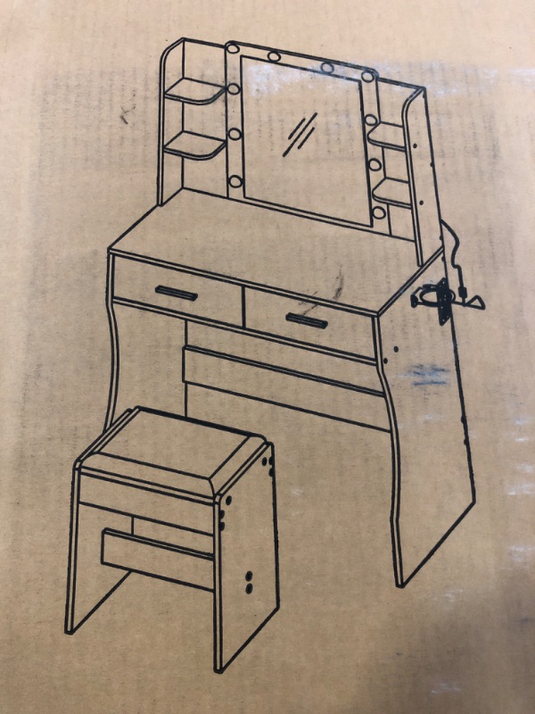 Photo 1 of (UNKNOWN DETAILS) Black Vanity Desk