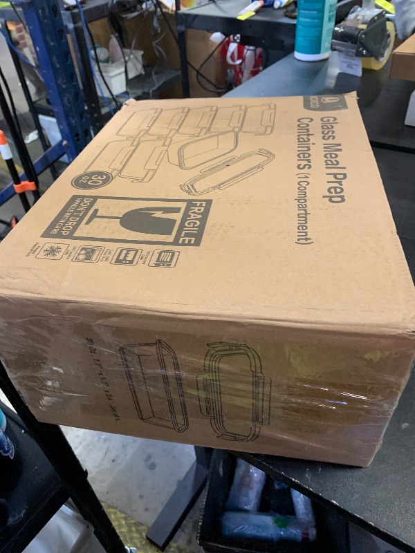 Photo 1 of [8-Pack,30 oz]Glass Meal Prep Containers,Glass Food Storage Containers,Airtight lunch Containers with Lids, Microwave, Oven, Freezer and Dishwasher