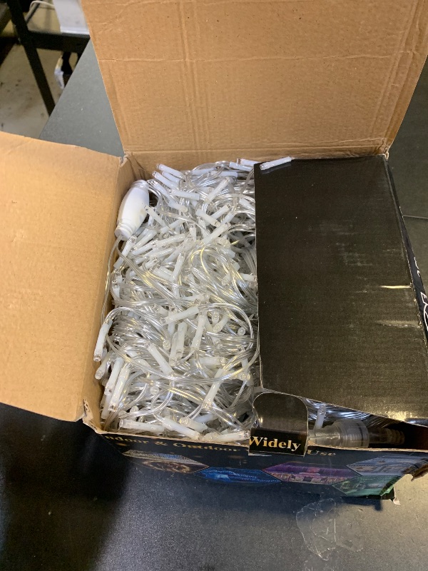 Photo 1 of 132ft Icicle Lights for Outside, 1280 LED White Christmas Lights Outdoor with 240 Twinkle Drops, 8 Modes Plug in Waterproof Timer Memory for Tree Wedding Party House Patio Eave Yard Holiday Decoration