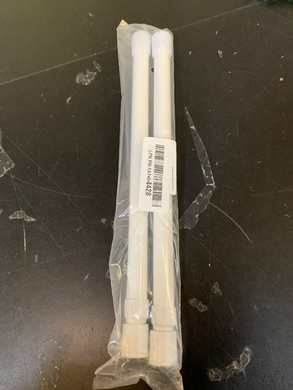 Photo 1 of 2 Pcs Small Tension Rod 12-20 inch Spring Rod, Tension Rod Spring Tension Rod, Small Tension Curtain Rod, Short Thin Tension Rods, Mini Tension Rods for Closet, Cabinets, Cupboard, Drawers, White