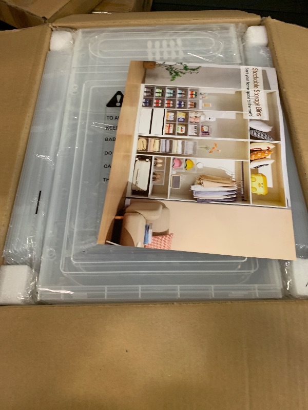 Photo 1 of 12 Pack Thicken & Sturdy Clear Shoe Storage Organizer with Magnetic Door, Shoe Boxes Clear Plastic Stackable for Closet, Shoe Rack for Sneaker Boot Container, Shoe Cabinet Fit up to US Size 12