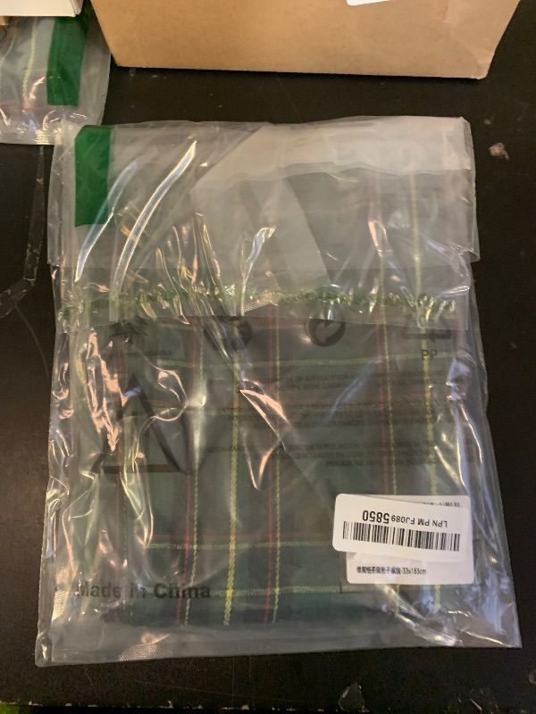 Photo 1 of Green Yellow Plaid Christmas Table Runner, Winter Holiday Table Runners 72 inches Long Xmas Decorations Indoor Outdoor Farmhouse Home Kitchen Dining Party Decor