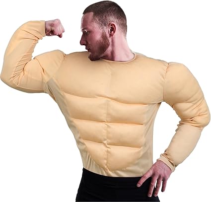 Photo 1 of Adult Muscle Suit Costumes Muscle Shirt Halloween Costume for Men Fake Muscles Suit for Halloween Cosplay Dress up Party