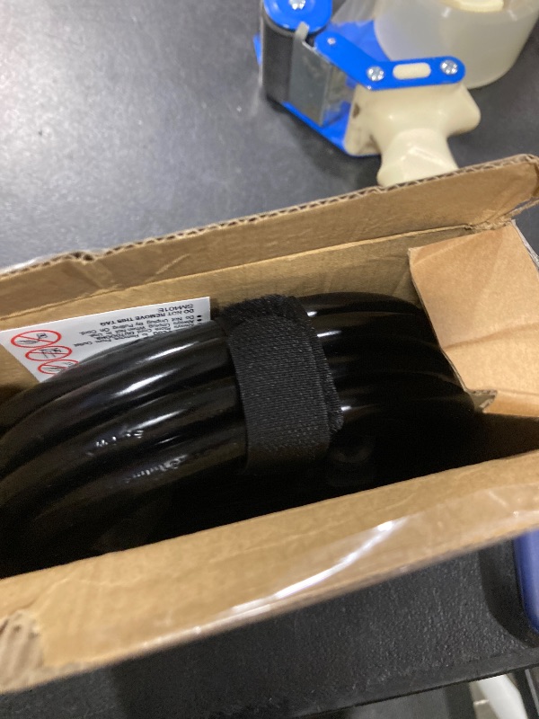 Photo 1 of 15 FT 12 Gauge Extension Cord Outdoor, Heavy Duty Weatherproof & Flame Retardant Black 3 Prong Power Cord with Light, Outside for Lawn & Garden, 15 Amps 1875 Watts 125 VAC 12AWG SJTW, ETL Listed