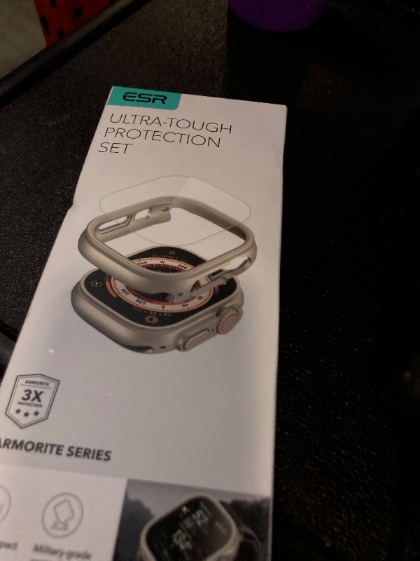 Photo 1 of ESR for Apple Watch Ultra 3 /Ultra 2 /Ultra Case with Screen Protector 49mm (2025) Military Grade Protection, Aluminum Alloy Case with 2 Pack Armorite Glass Protector Set, Stay Original, Black