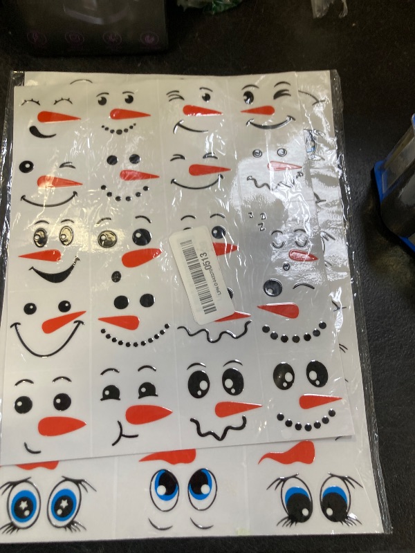 Photo 1 of 52PCS Snowman Face Stickers for Crafts, Snowman Face Decals for Christmas Ball Ornaments, Cups, Mugs, Jars, Window Stickers, DIY Christmas Tree Ornaments Decorations Holiday Crafts