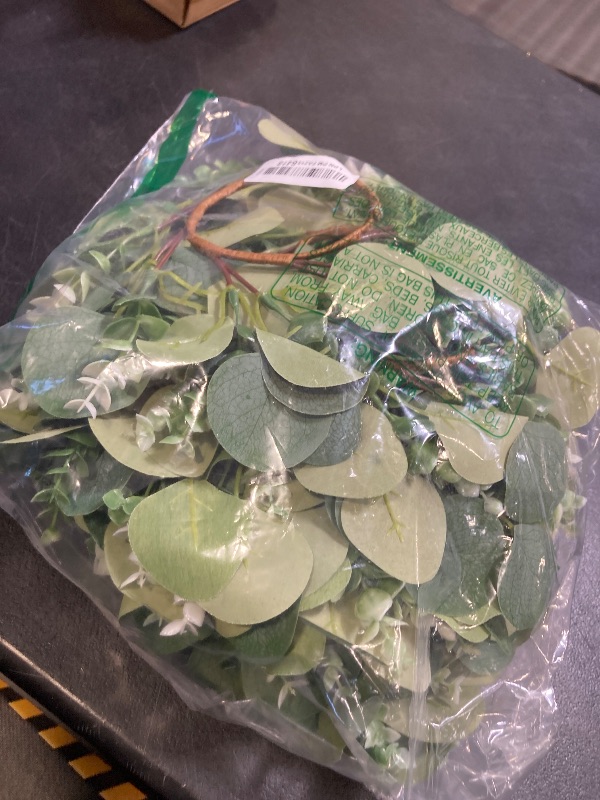 Photo 1 of 10 Pcs Candle Rings Eucalyptus Wreath, 9.8 Inch Green Artificial Eucalyptus Leaves Wreaths Candle Wreath Rings for Wedding Home Door Window Wall Tabletop Indoor Wreaths Decorating