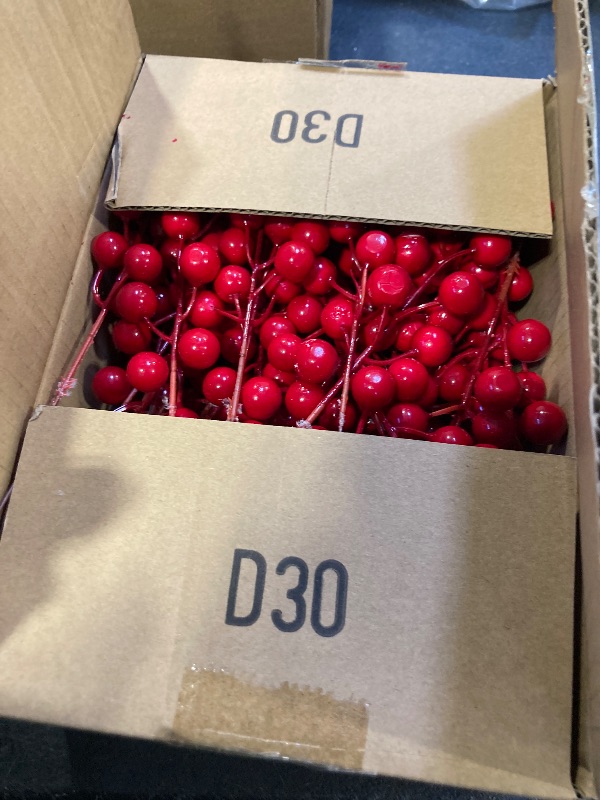 Photo 1 of Art Secret 36 Pcs Artificial Red Berry Stems – 8 Inch Faux Christmas Berry Picks for Holiday Tree, Garland, Wreaths, Crafts, Wedding, Winter Home Décor – Red Plastic Spray Branches for DIY
