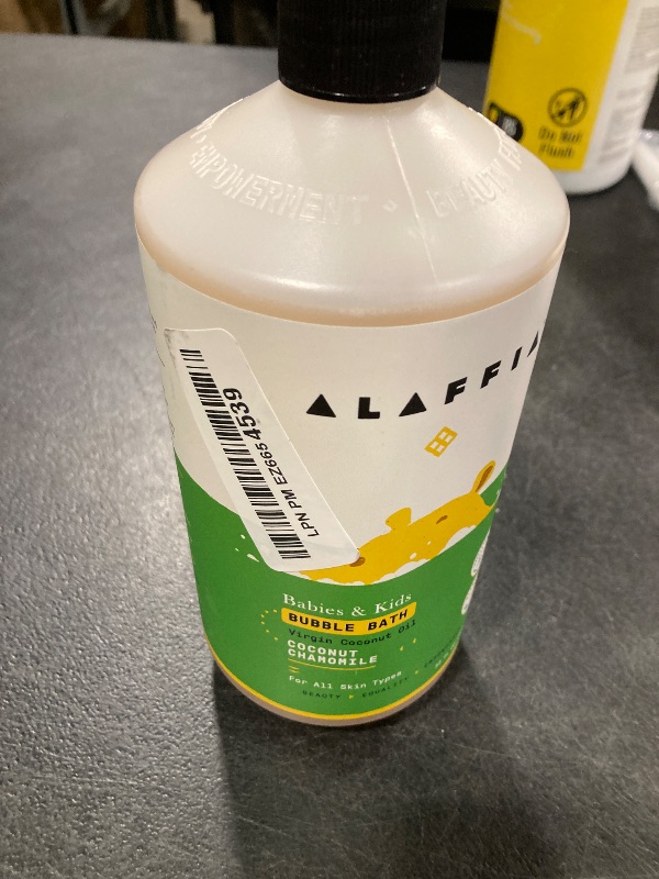 Photo 1 of Alaffia Babies & Kids Bubble Bath, Coconut Chamomile, Pump Included – Gentle Cleanser with Raw Shea Butter and Yarrow, 32 Fl Oz