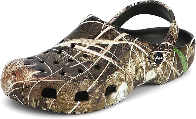 Photo 1 of 8 Fans Camo Clogs for Men,Outdoor Garden Slip On Sandals Summer Water Beach Shoes Lightweight Breathable Non Slip Casual Slippers
size 45