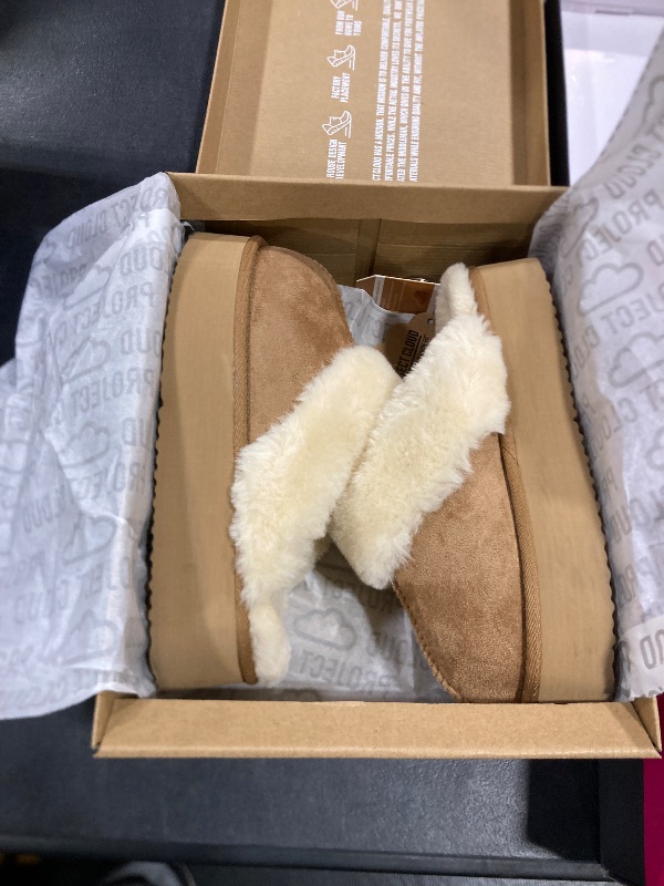 Photo 1 of  Women platform slippers - Water Resistant with Memory Foam Insole Winter Boots for Women - Trending Shoes & Comfortable Women's slippers , CHSTNUT,5