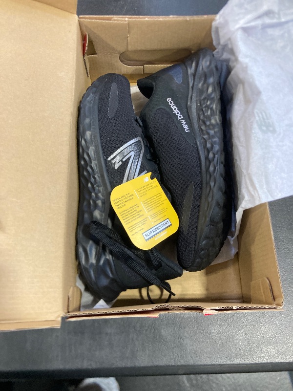 View 2 of New Balance Women's Fresh Foam Arishi V4 Slip-Resistant Running Shoe, Black/Black Metallic/Black, 7.5 M