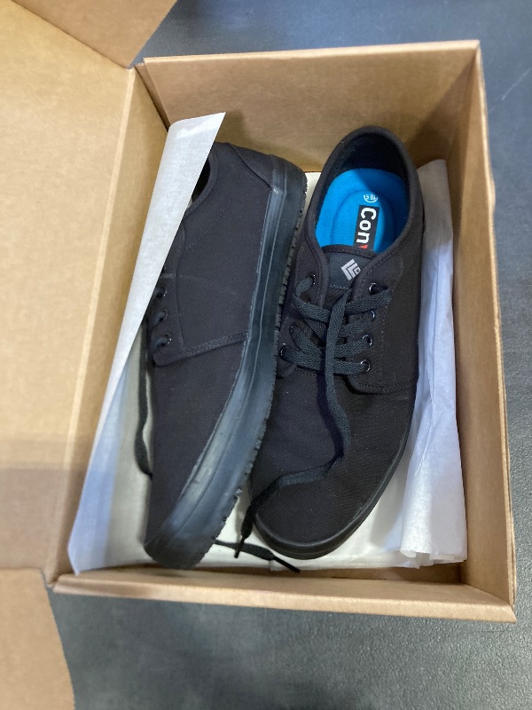 Photo 1 of Convole Non-Slip Work Shoes, Unisex Water-Resistant Food Service Sneakers for Restaurant Server, Comfortable Black Casual Water & Oil Slip-Resistant Culinary Chef Kitchen Cook Shoes for Men & Women 10.5