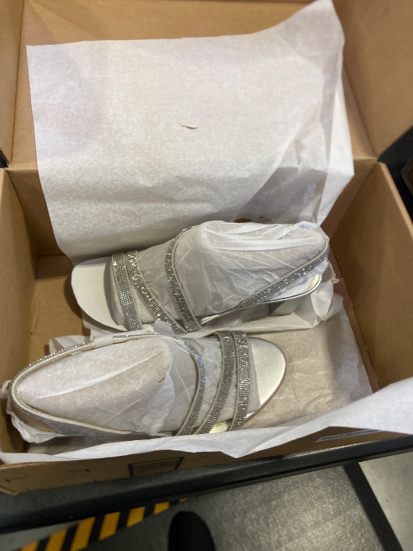 Photo 1 of Naturalizer Womens Vanessa2 Rhinestone Embellished Strappy Heeled Sandal ,Silver ,6W