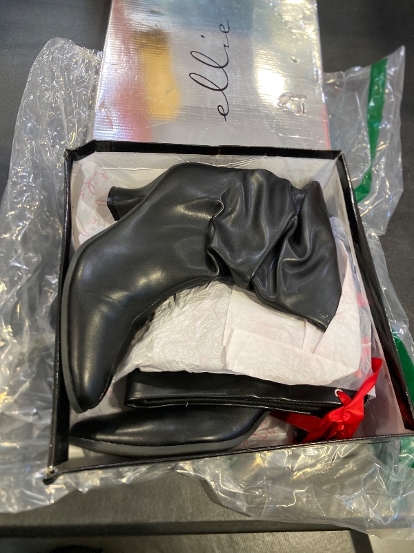 Photo 1 of Ellie Shoes 253-MORGAN 2.5" Knee High Boot, Black PU, 7