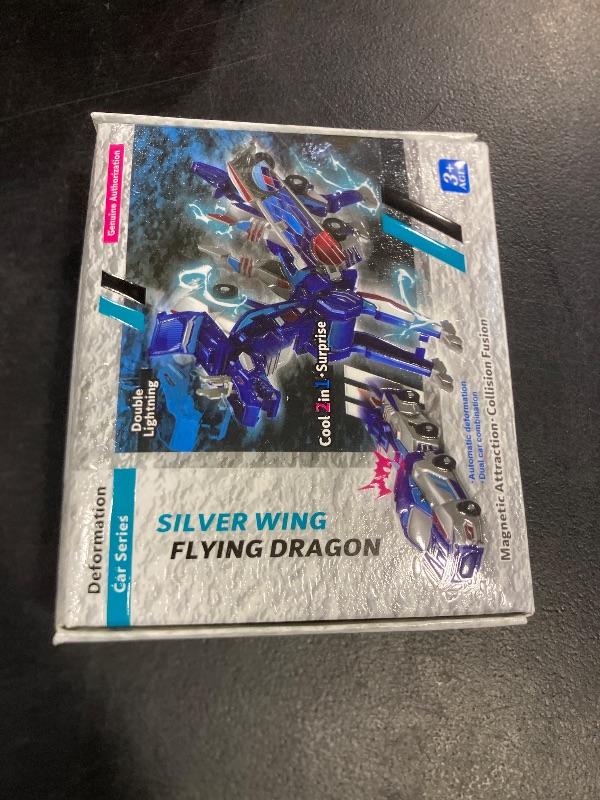 Photo 1 of Aimery Collision Transforming Dinosaur Car Toy, 2 Magnetic Cars Convert into Dinosaur Toys,Dino Robot Toy, Boys Toys,Kids Toys, Party Birthday for Kids (Blue)