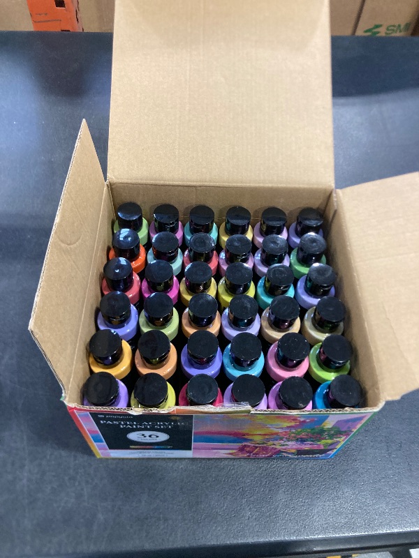 Photo 1 of 52 PCS Pastel Acrylic Paint Set with 12 Brushes, 2 Knives & Palette, 36 Colors (2oz/60ml) Art Craft Paint for Adults Kids Artists Beginners, Canvas Ceramic Rocks Wood Painting Kit Art Supplies